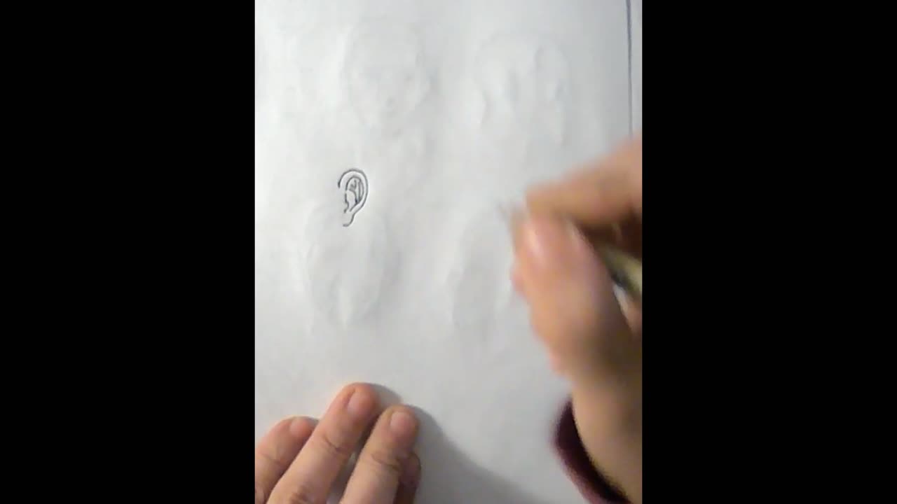 How to Draw Ear Freestyle Micron Ink Pen Tutorial