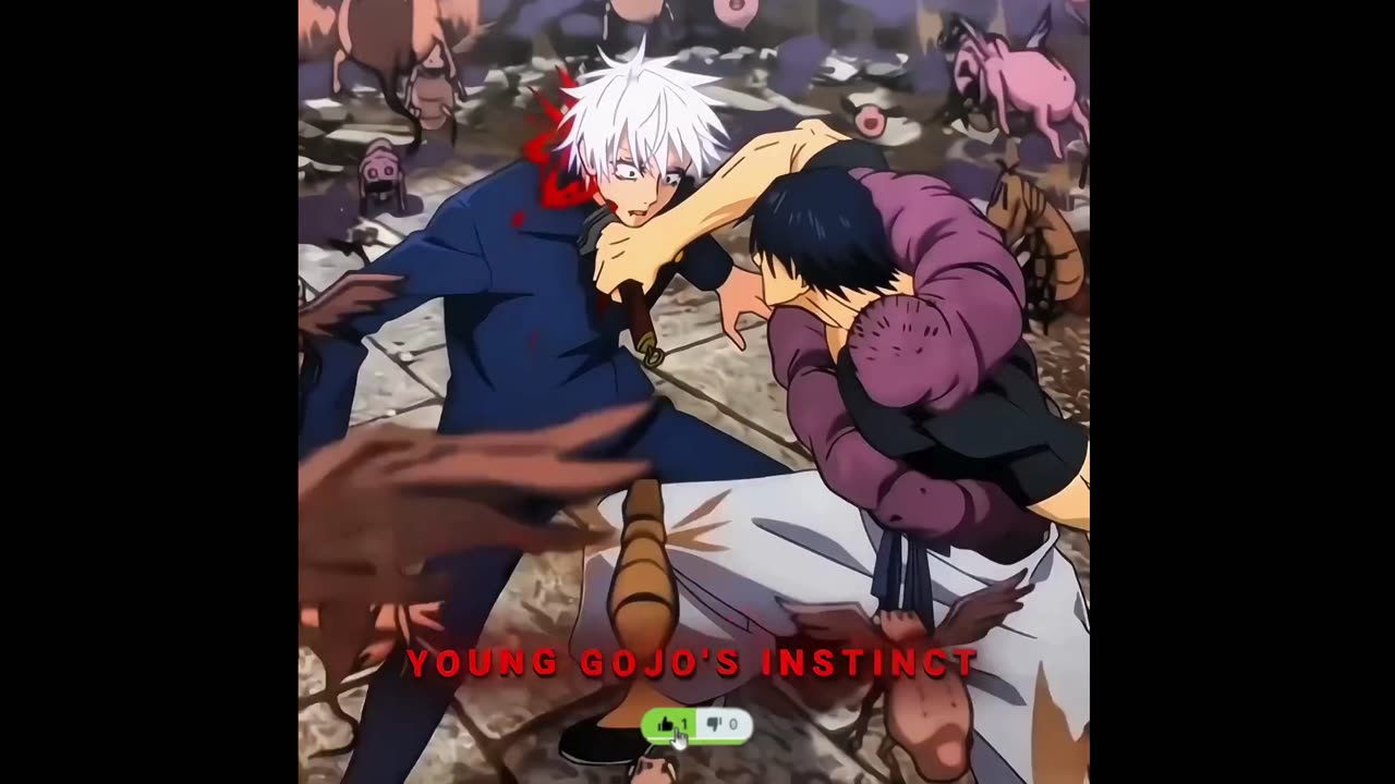 Young gojo instinct vs kid gojo