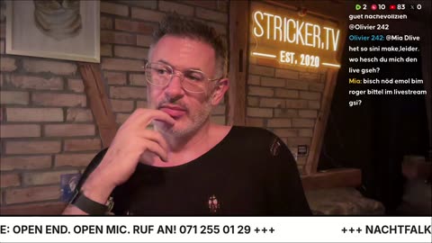 NACHTFALKE. Open Mic. Open End. Ruf an! 071 255 01 29