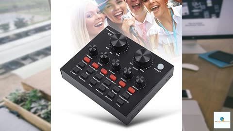 V8 Live Sound Card, Audio Mixer USB External Sound Card Headset Microphone Sound Card Live