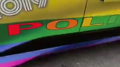 Surrey Police were chauffeuring Steven Ireland around in their Pride/Pedo Car
