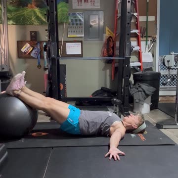 Supine Hip Extension with Knee Flexion on Swiss Ball
