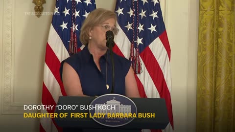 Melania Trump unveil US postage stamp of Barbara Bush