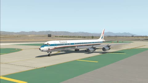 McDonnell Douglas DC-8 61 in Xplane 11 under Ubuntu 24 in 2025