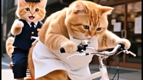 AI Cat at Rail Station