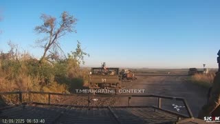 Russian Convoy Bails from Vehicles As Ukrainian Drones Take Aim