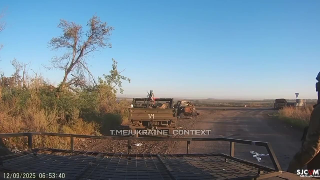 Russian Convoy Bails from Vehicles As Ukrainian Drones Take Aim
