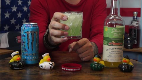 Lancelof Nelson - Saltwater Woody Pineapple Rum & Monster Ultra Blue Hawaiin Energy Drink