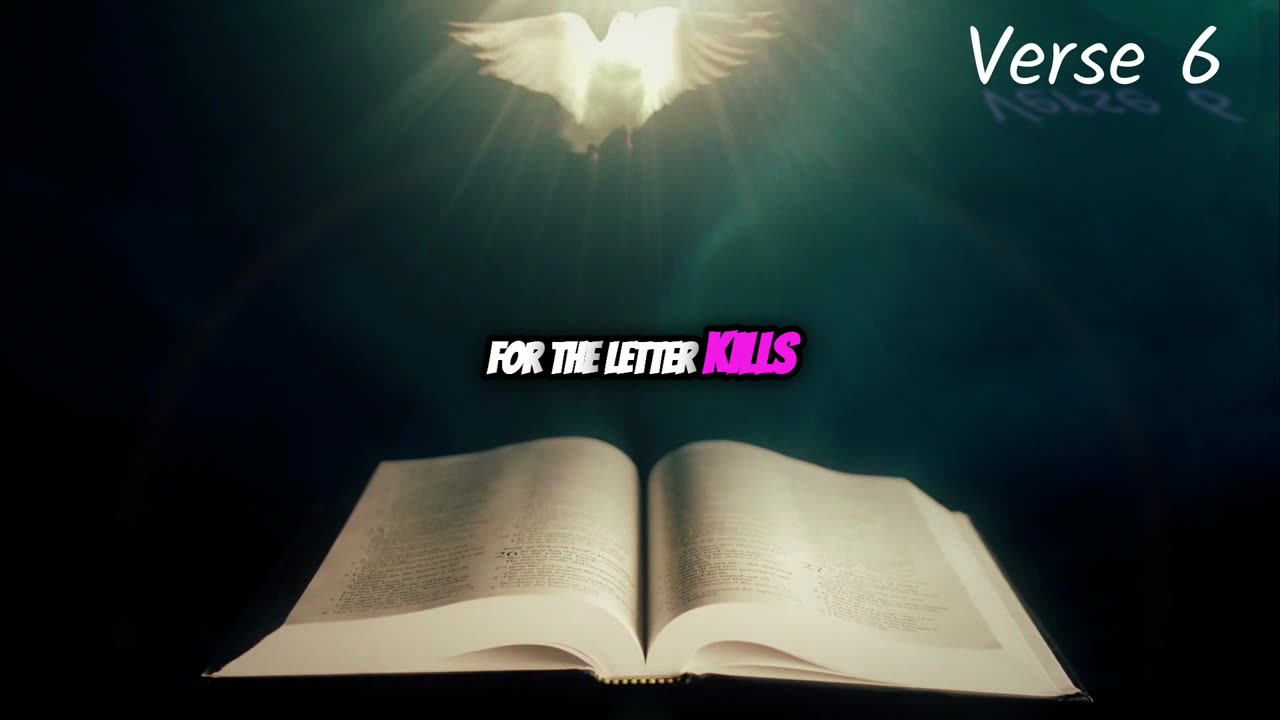 Bible Verse for the day. New Covenant of Spirit and Life.