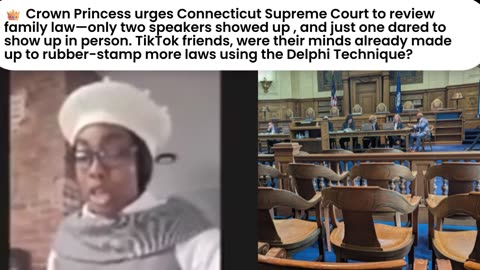 The Crown Princess spoke out at CT’s Rules Committee hearing, demanding family law reform