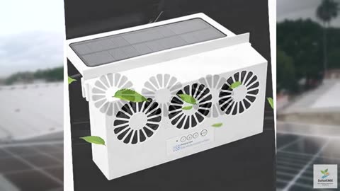 TOPPERFUN Solar Car Cooling Fan Usb Rechargeable Exhaust Ventilation Fan for Veh