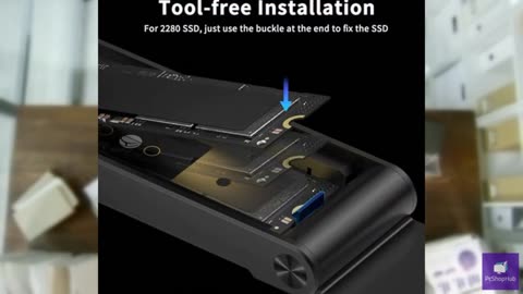FIDECO M.2 NVMe SSD Enclosure, M.2 NVMe to USB Adapter, USB 3.2 Gen 2 (10Gbps) S