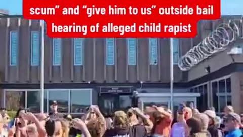 Protesters in St. Catharines chant "p*do scum"