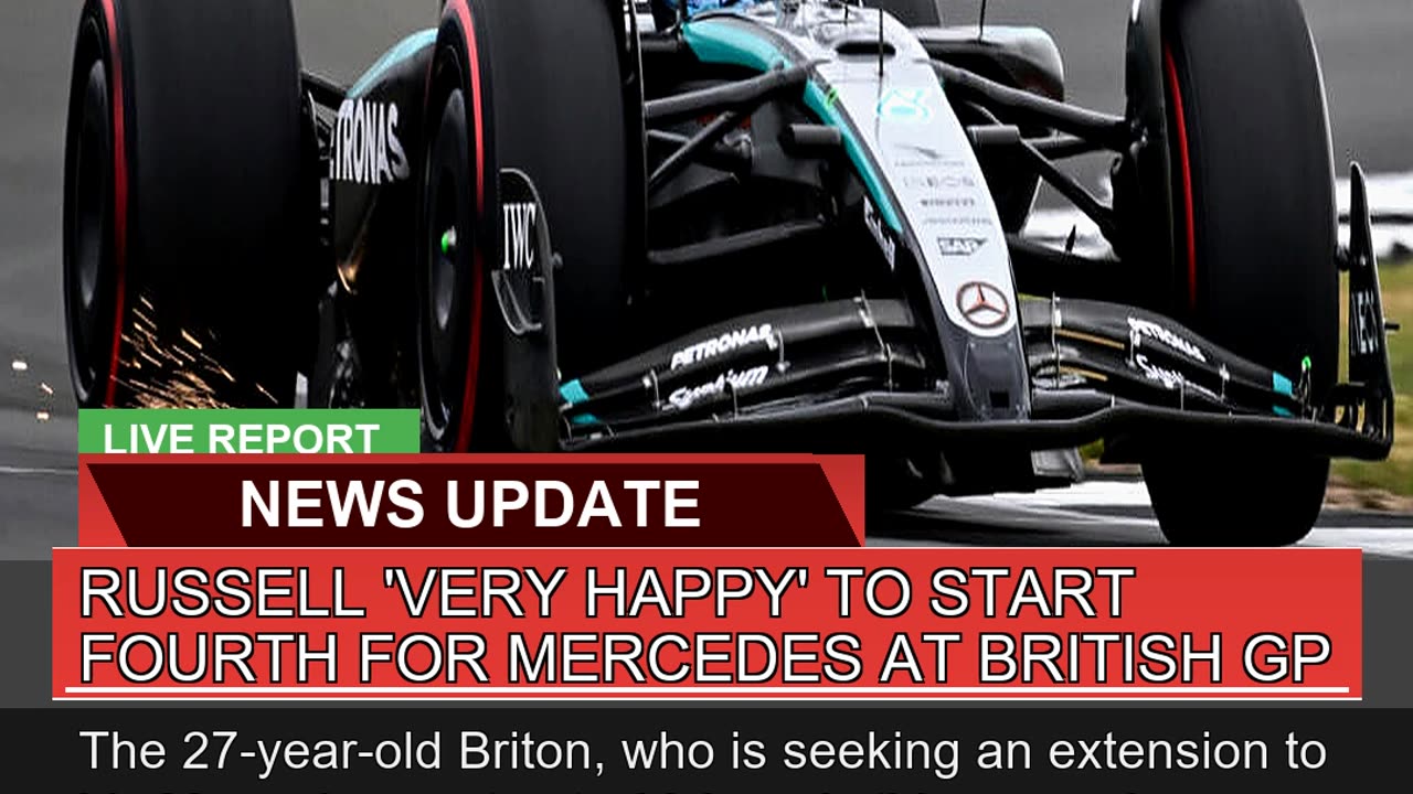 Russell Very Happy to Start Fourth for Mercedes