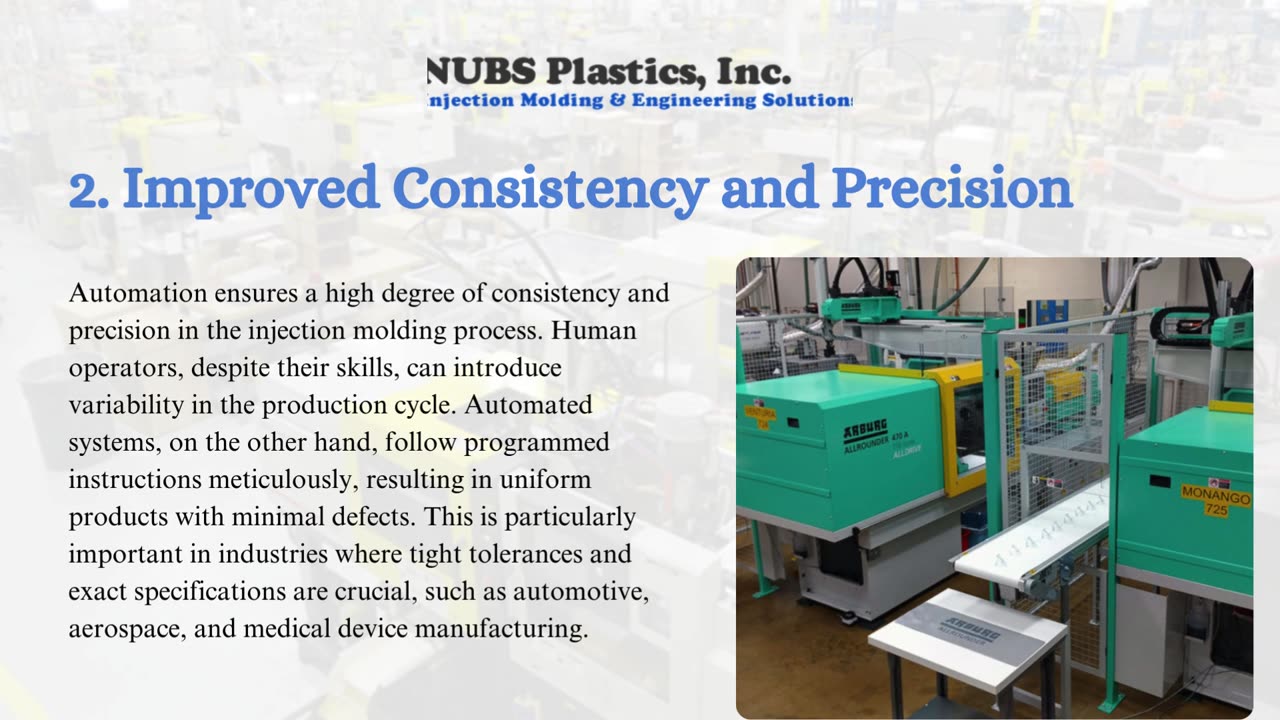 Key Benefits of Automation in High Volume injection Molding