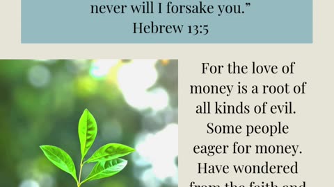 Be content with what you have