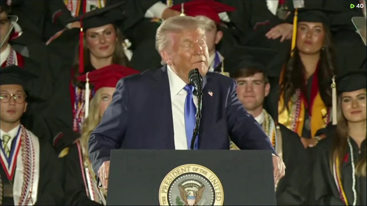Trump attends National