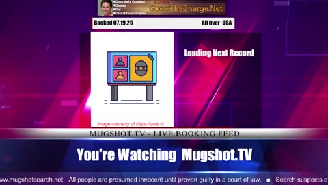 Mugshot TV - Live Arrest Booking Video Stream