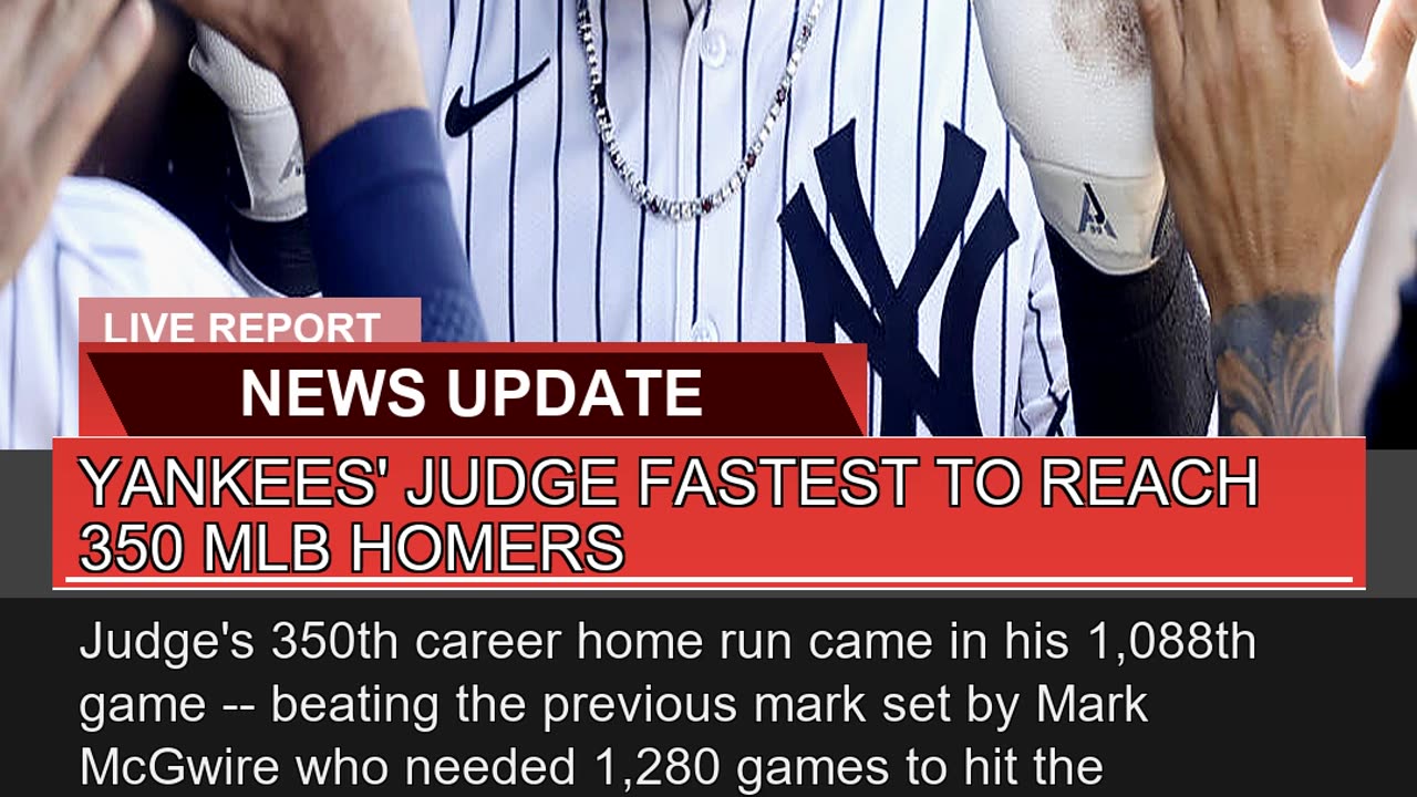 Yankees Judge Fastest to Reach Mlb Homers