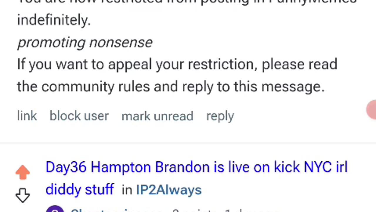 Why on earth they do these he'll now they come in banned for no reason am mad now 😤😡06/29/25