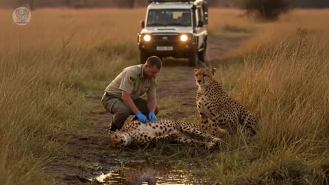 Man saves drowning cheetah, then the herd does something unexpected