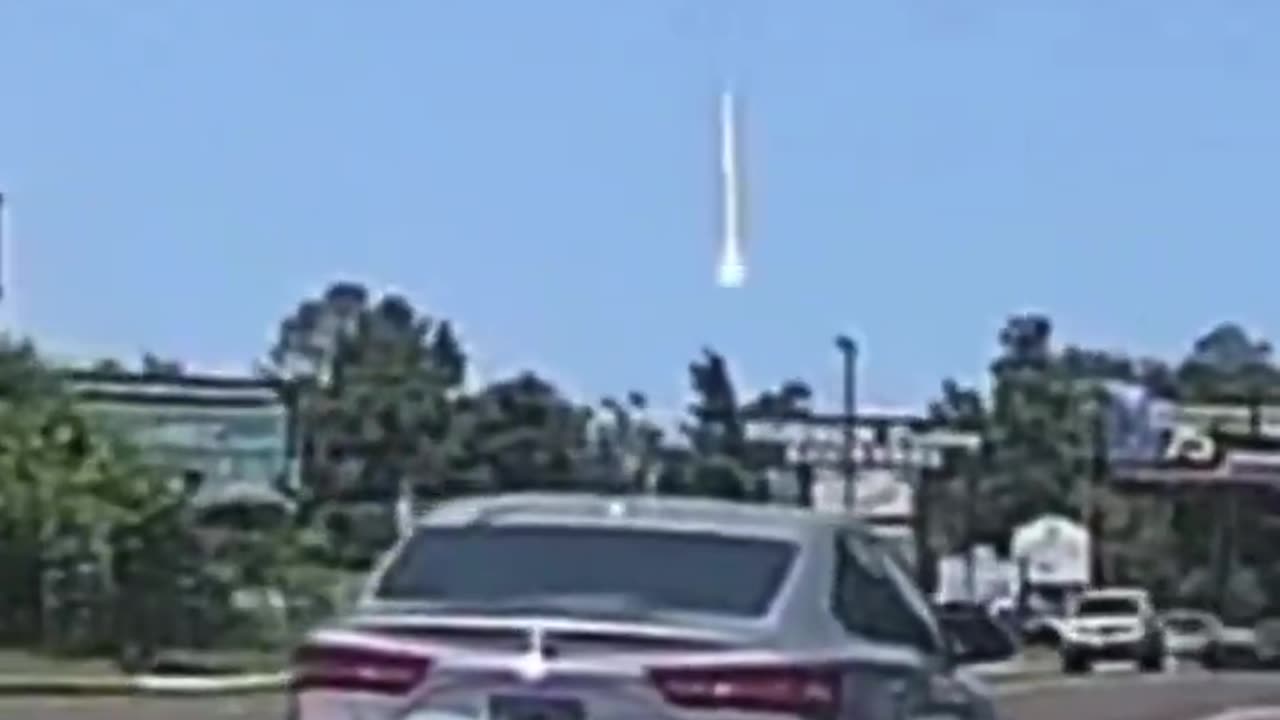 Another angle of the falling fire from the sky