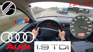 Audi A4 Avant B5 1.9 TDI 110 PS Top Speed Drive On German Autobahn No Speed Limit POV