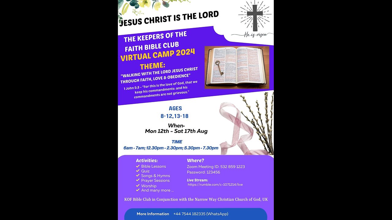 Virtual Camp 2025 Day 3 Final Session , Keepers of the Bible Club