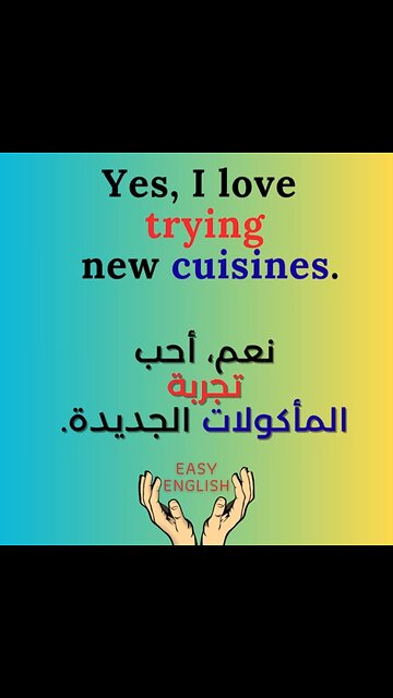 YES,I LOVE TRYING NEW CUISINES