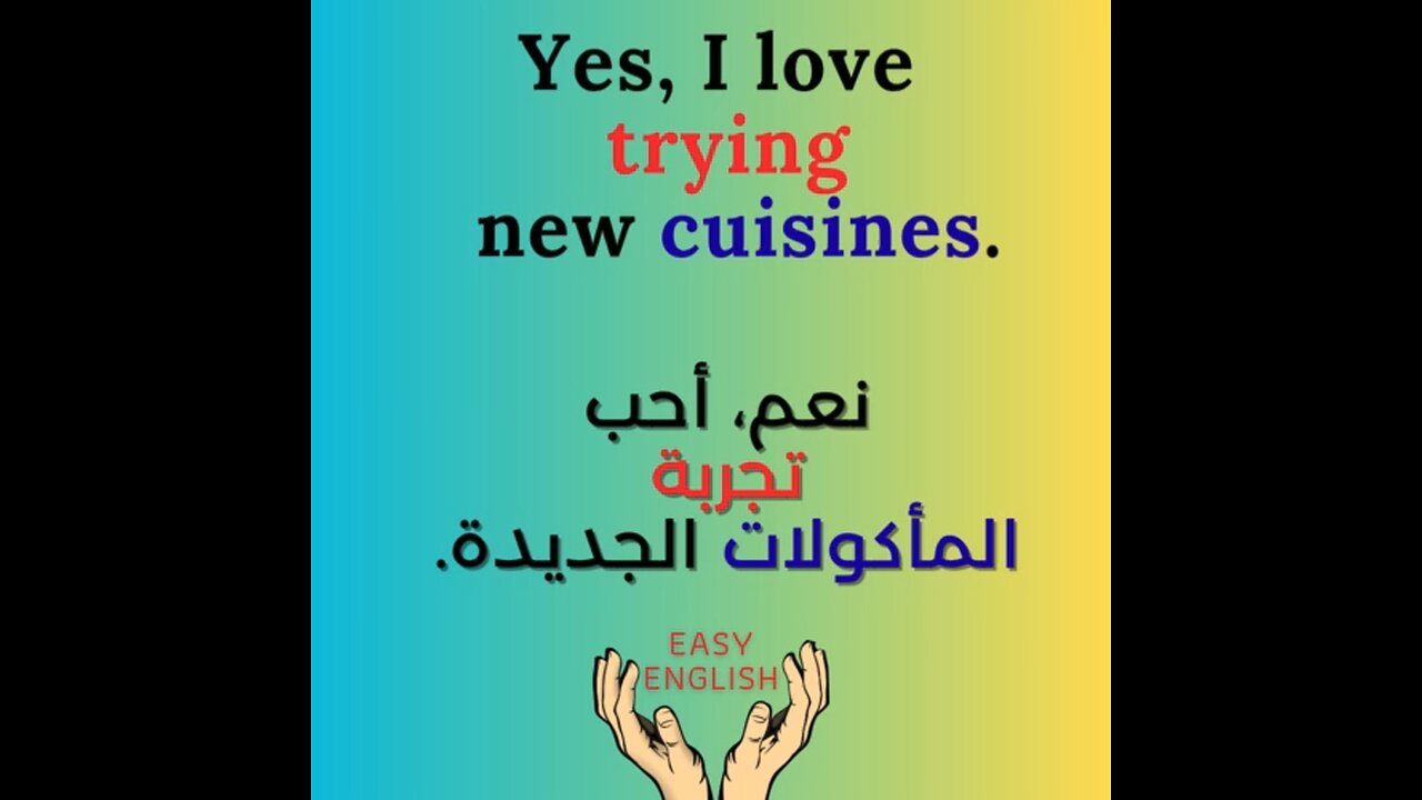 YES,I LOVE TRYING NEW CUISINES