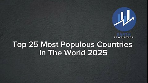 Top 25 Most Populous Countries in The World 2025...