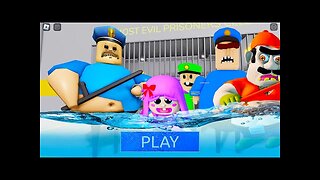 WATER MODE! UPDATE BARRY'S PRISON RUN! And BECOME TEAM POLICE, BABY POLLY Full game #Obby #roblox