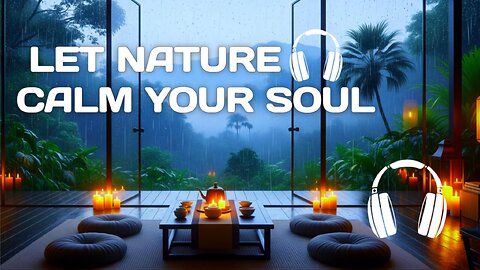 Rainy Room Meditation: Soothing Rain, Birds & Peaceful Music for Stress Relief & Sleep