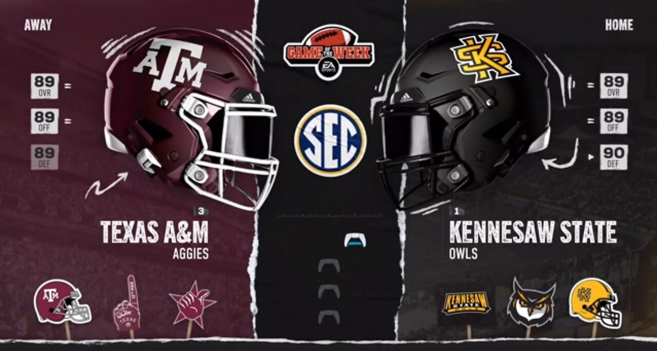 S5 Rebuild Kennesaw State vs Texas A&M: Battle to get to the SEC Championship!