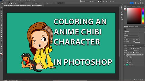 Coloring an Anime Chibi Character in Photoshop