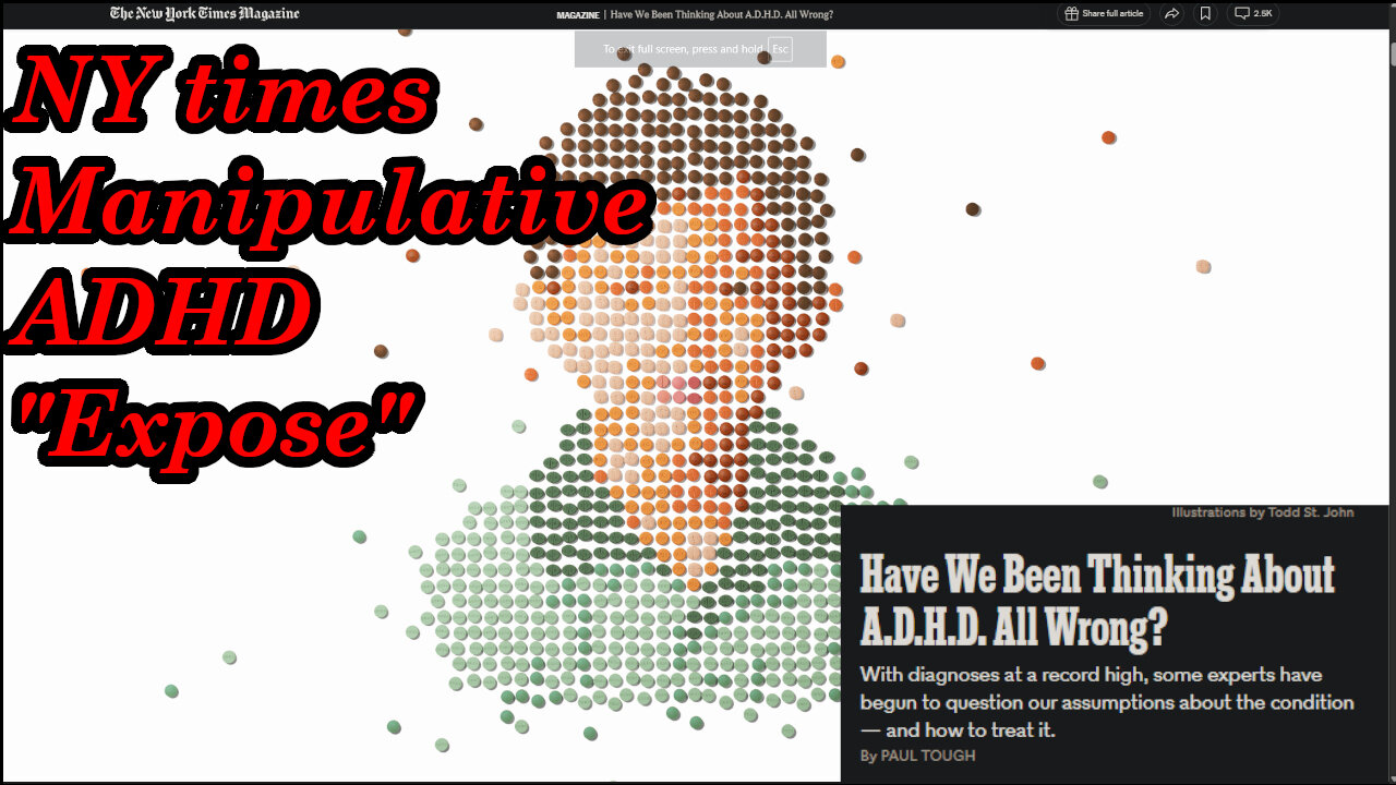 NY Times puts out manipulative piece on ADHD