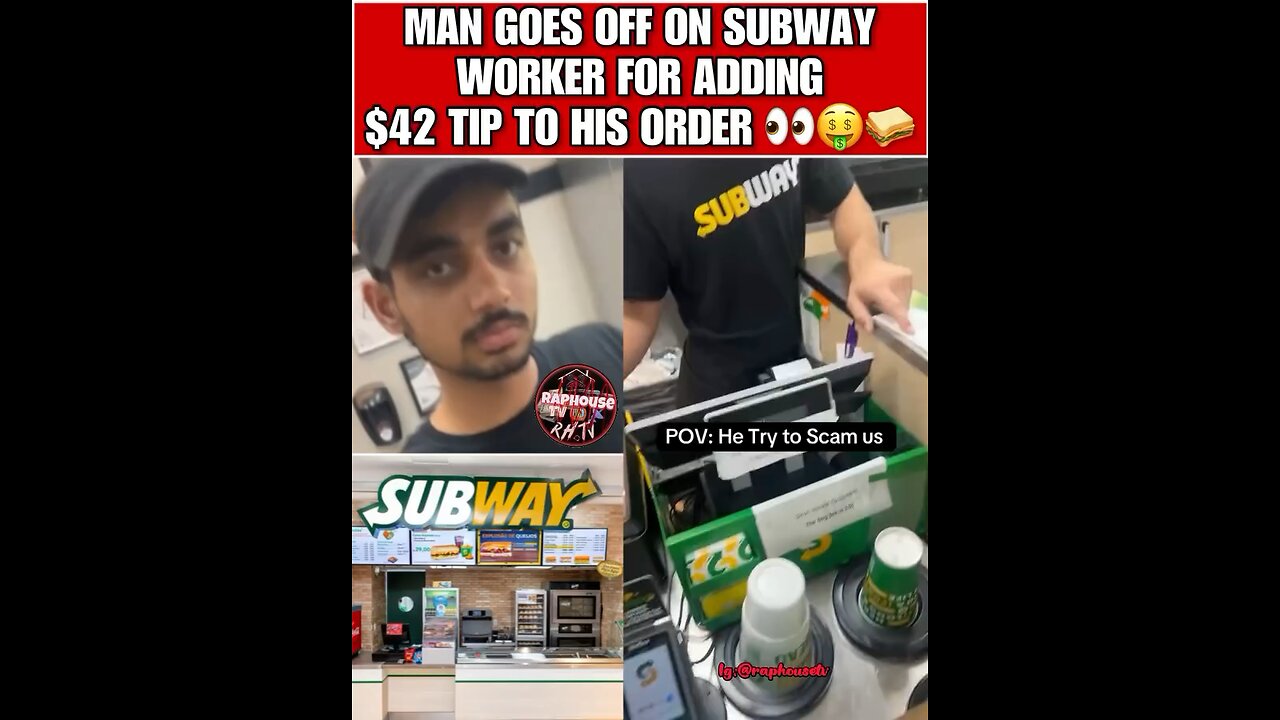 Subway Worker Tips Himself $42!