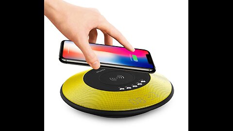 4-in-1 Wireless Charging Pad That Hides Bluetooth Speaker, Radio & Clock
