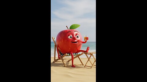 "When the apple becomes the juicer and the juice 🍎🥤"