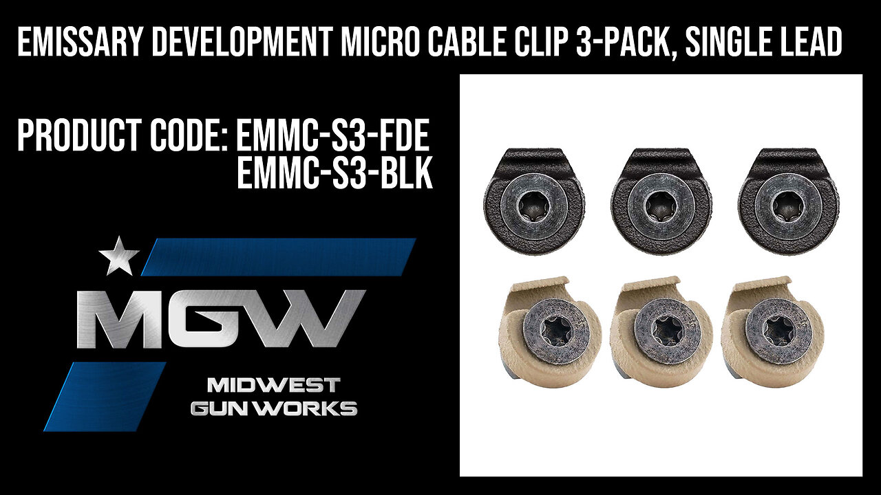 Emissary Development Micro Cable Clip 3-Pack, Single Lead