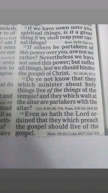 1 Corinthians 9:11-14