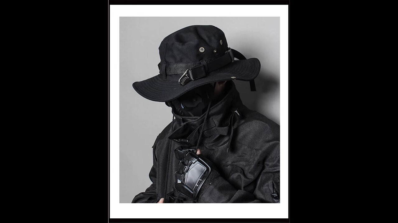 Black Techwear Boonie Hat