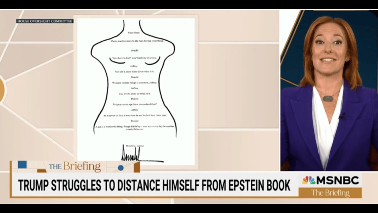 Psaki: Trump & Epstein Were Close Friends, It’s Implausible His Signature Is Fake