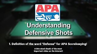 Defensive Shots - Ep. 1 - Defensive Shots and APA Scorekeeping