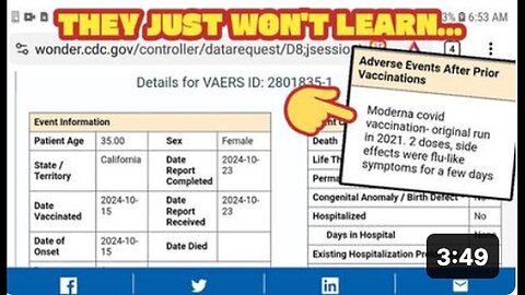 "VAERS: The Reckless Journey Continues Unabated!"