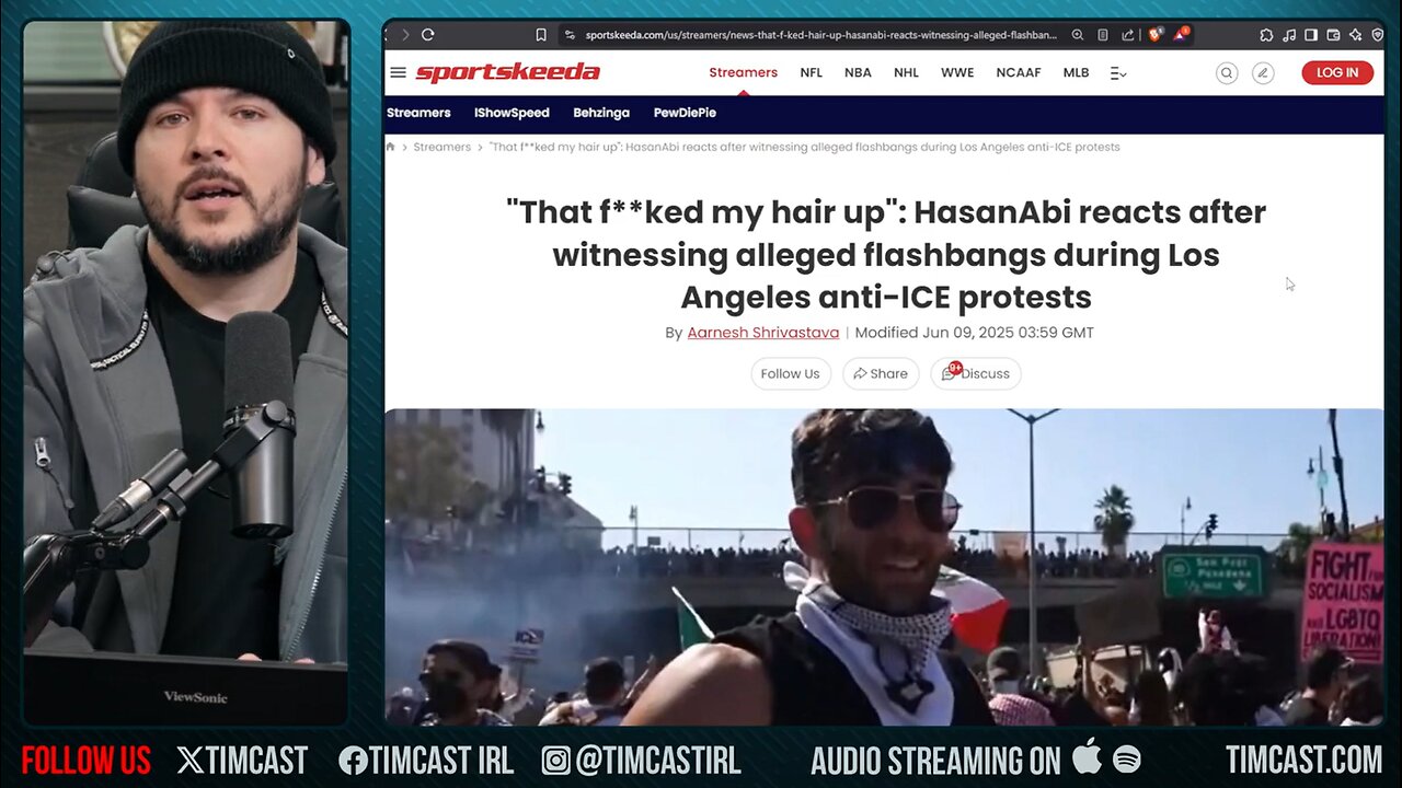 Hasan Piker JOINES THE RIOTS Filming ON Their Side, Other Liberals Call For HIS ARREST