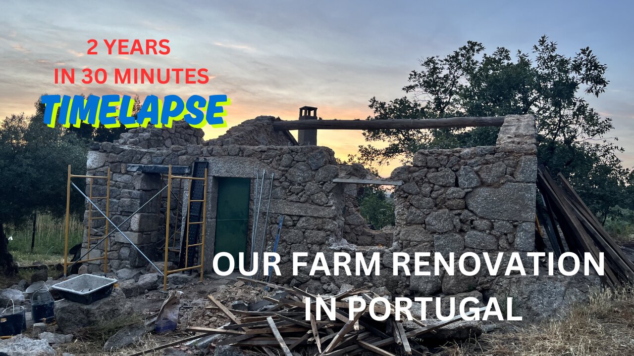 Years in 30 Minutes| Transforming a Tiny Stone House Off-Grid -TIMELAPSE