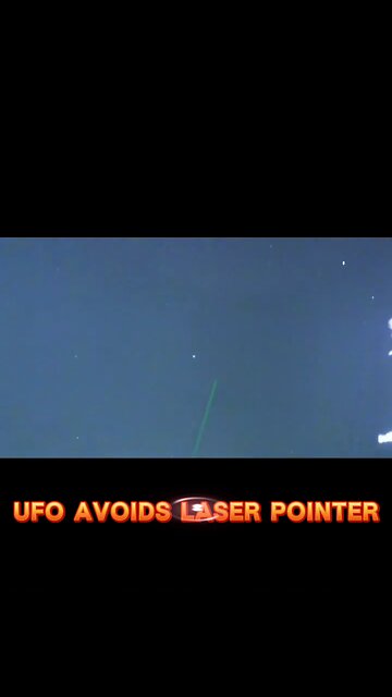 UFO avoids laser pointer