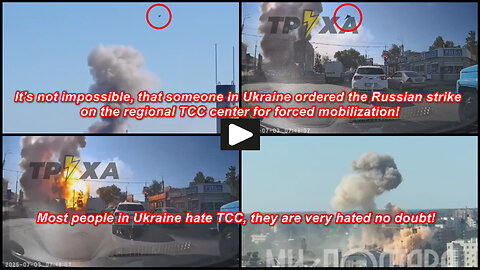 Poltava: Russian Geran-2 UAV-s visit the Ukrainian TCC regional office