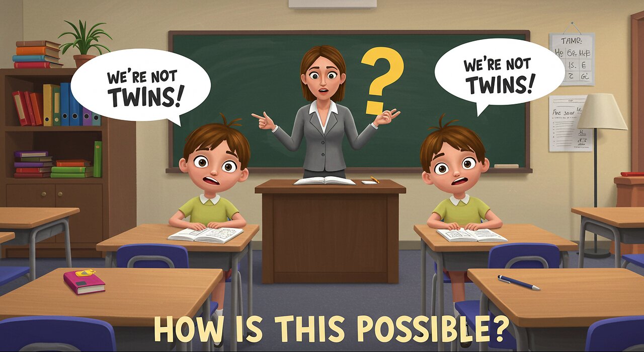 Two Kids Look Alike But Deny Being Twins | Try Solving This Mind Bending Classroom Riddle Today